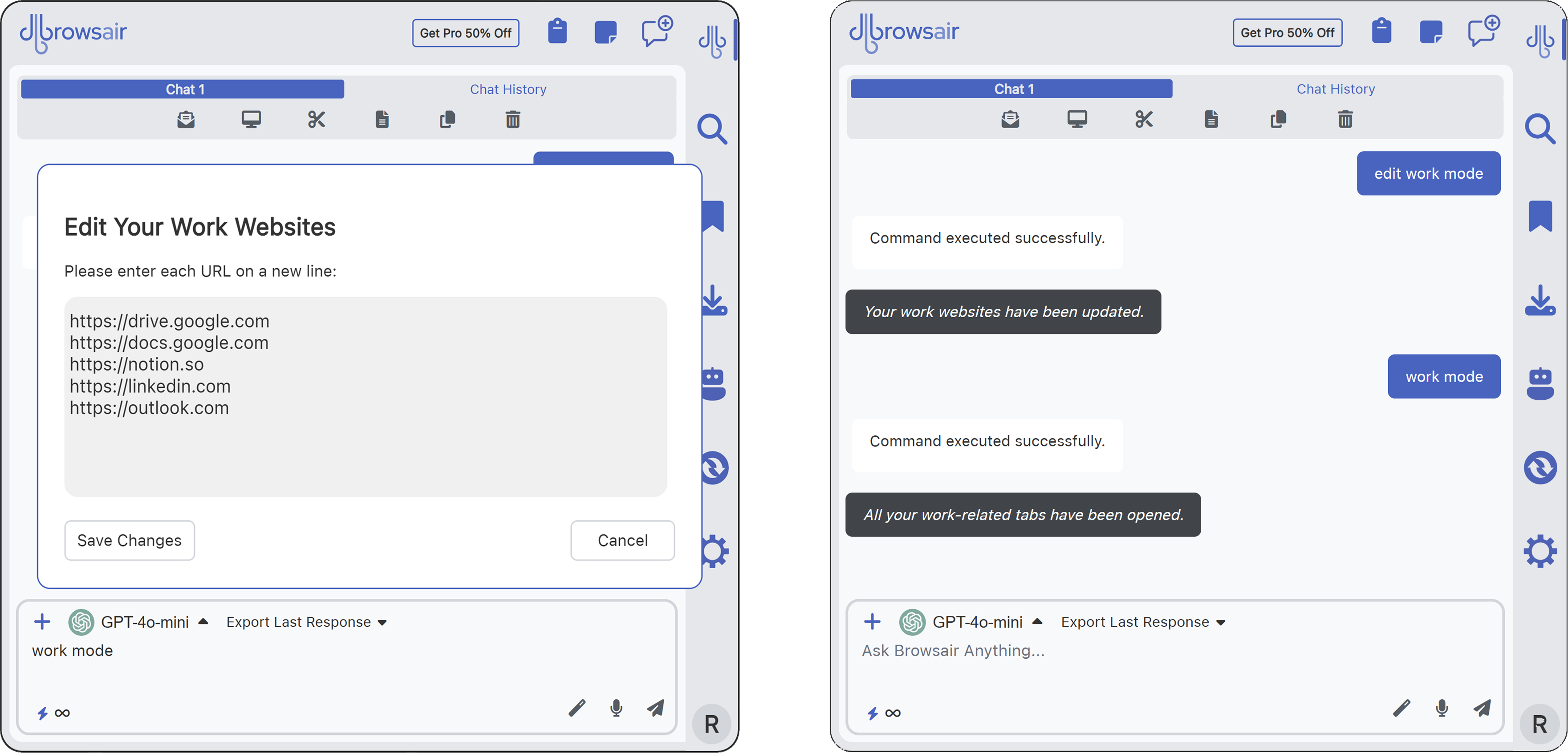 Edit your work sites